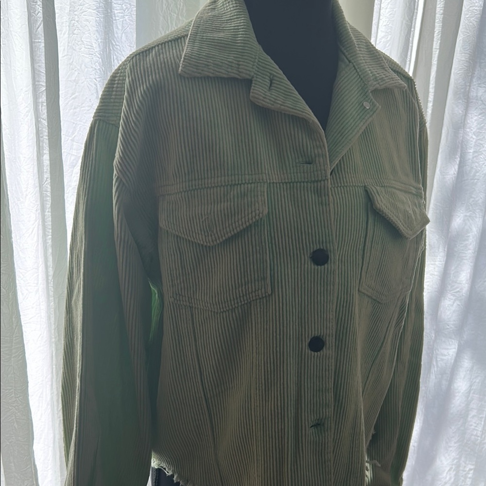 POL  fluorescent green Corduroy Jacket